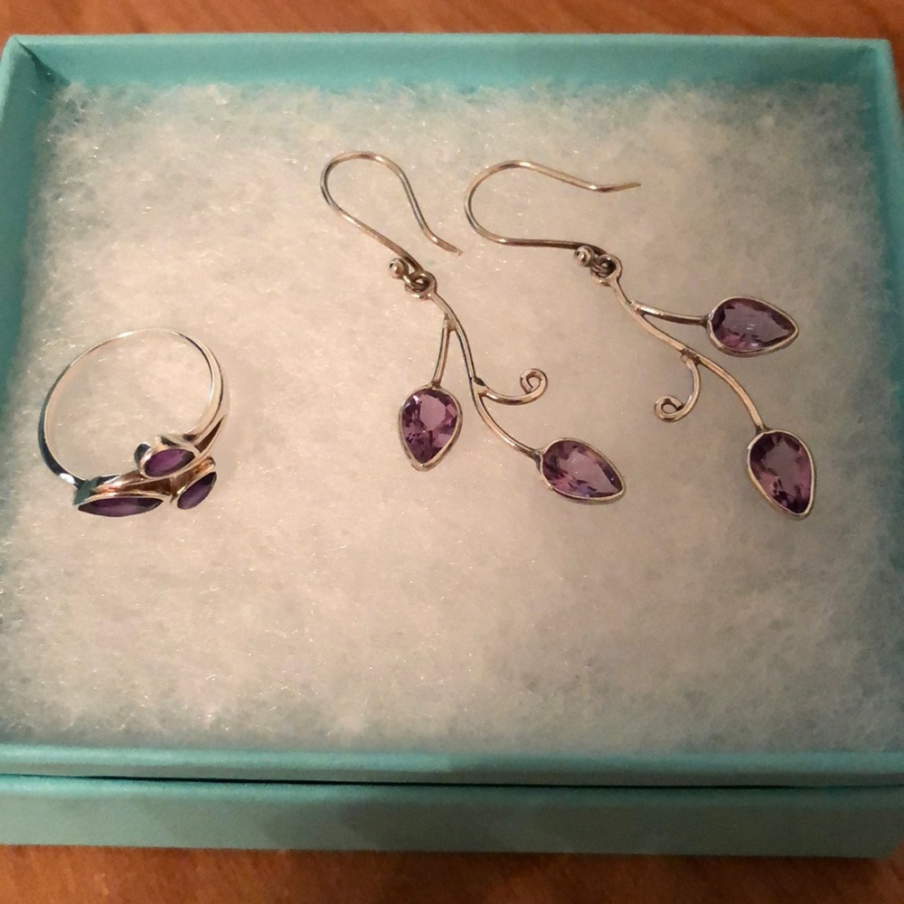 Earrings and ring set